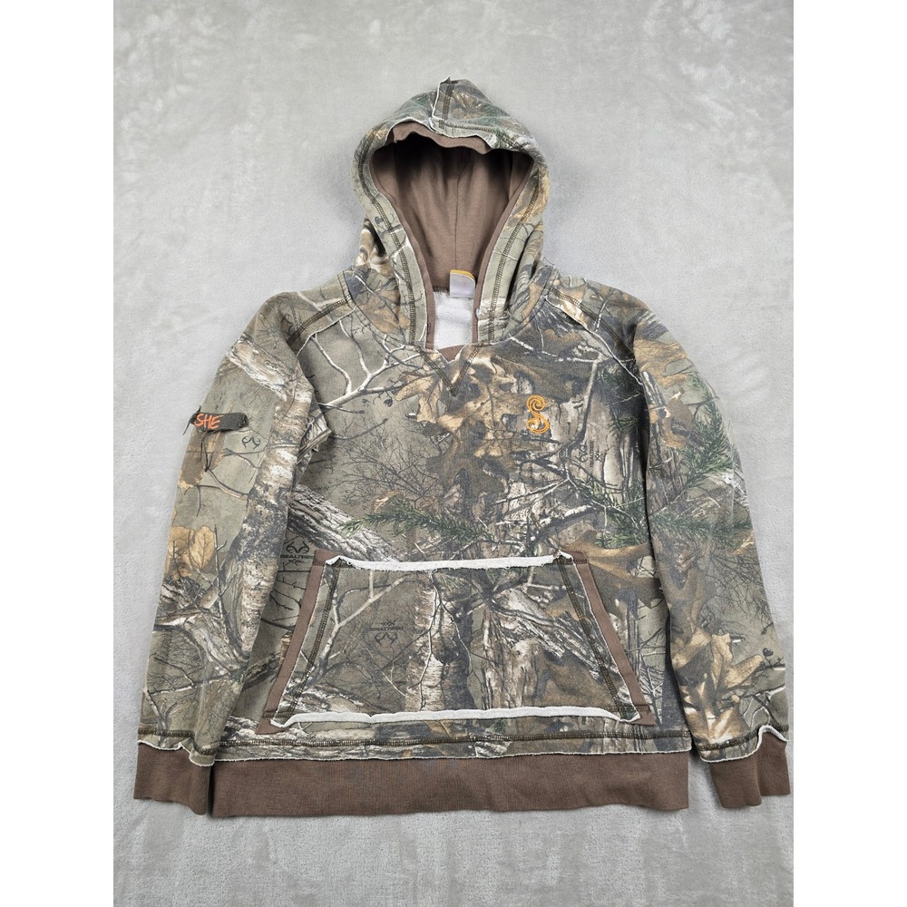 SHE Outdoor Apparel Hoodie Sweatshirt Womens Large Realtree Camo Pullover